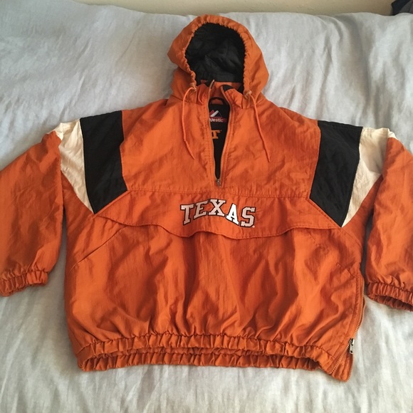 Majestic Texas Longhorns Orange White Hoodie Hooded Jacket Mens Size 2XL XXL NWT